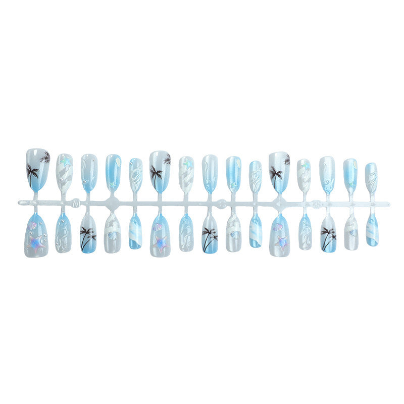Nail art set with floral patterns and ombre effects Kalsten