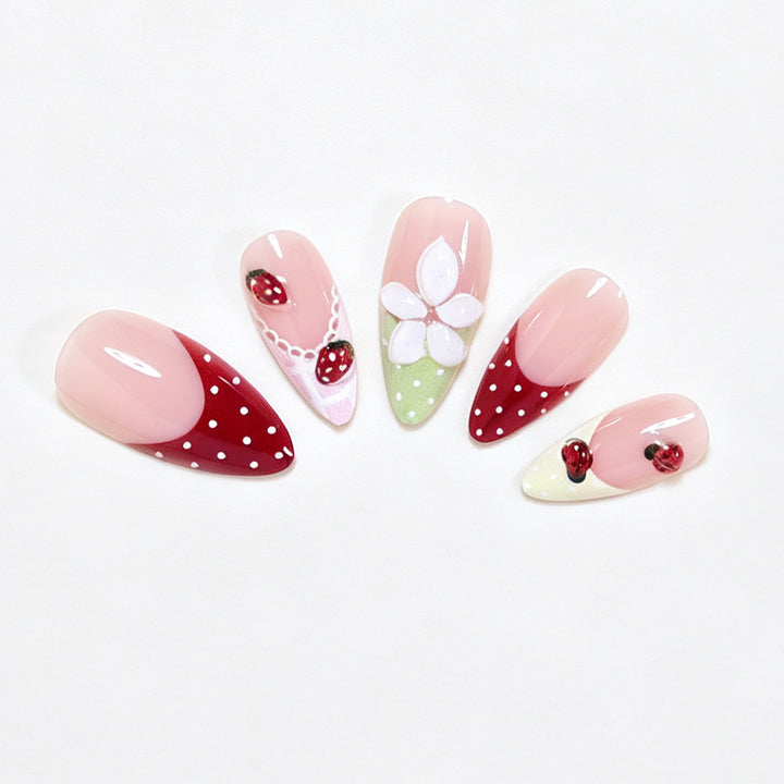 Creative Floral Themed Press-On Nail Art Kit Kalsten