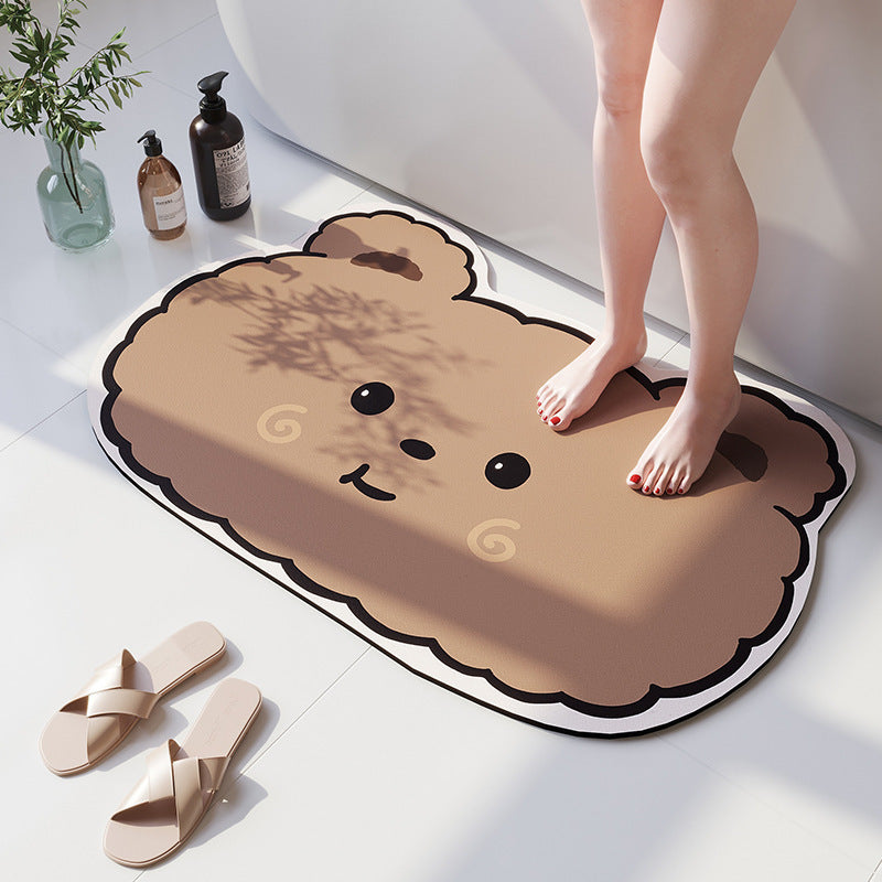 Playful Cat-Shaped Bath Mat
