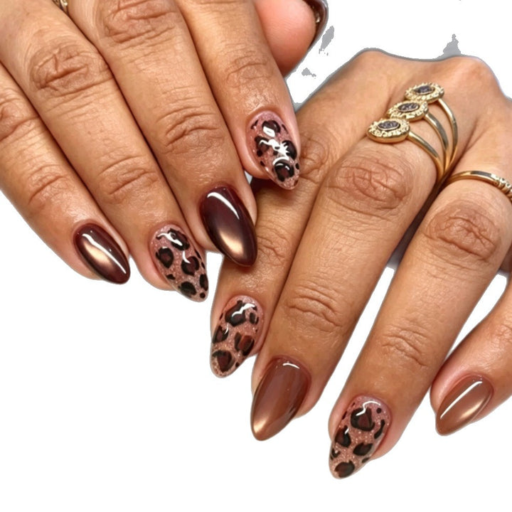 Luxe Leopard Print Press-On Nail Set Kalsten