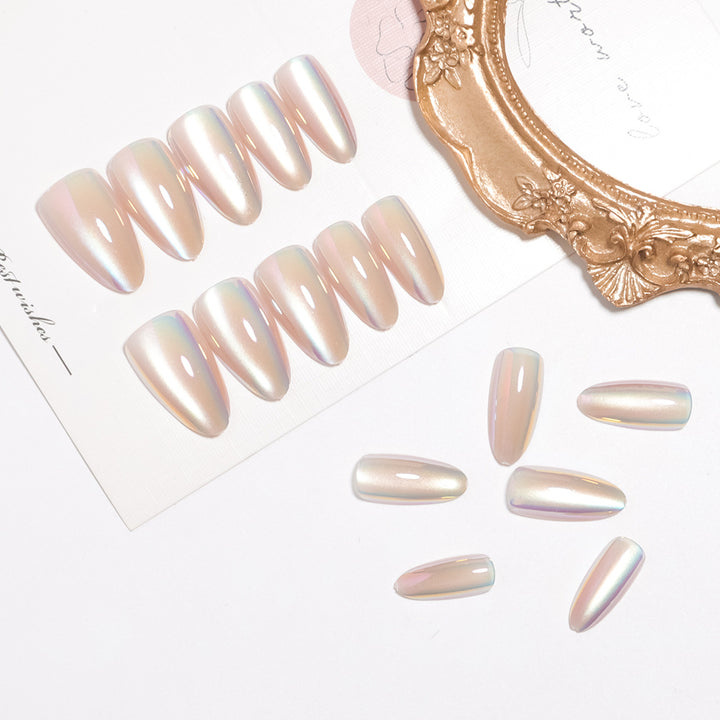 Iridescent Glossy Press-On Nail Set Kalsten