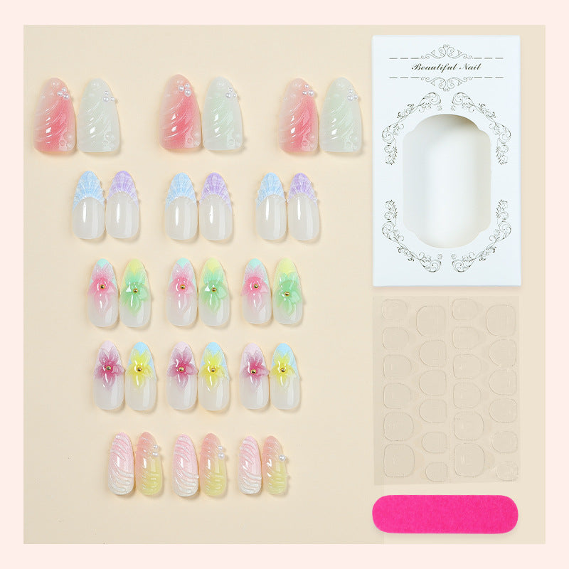 Decorative Floral Nail Art Press-On Set kalsten