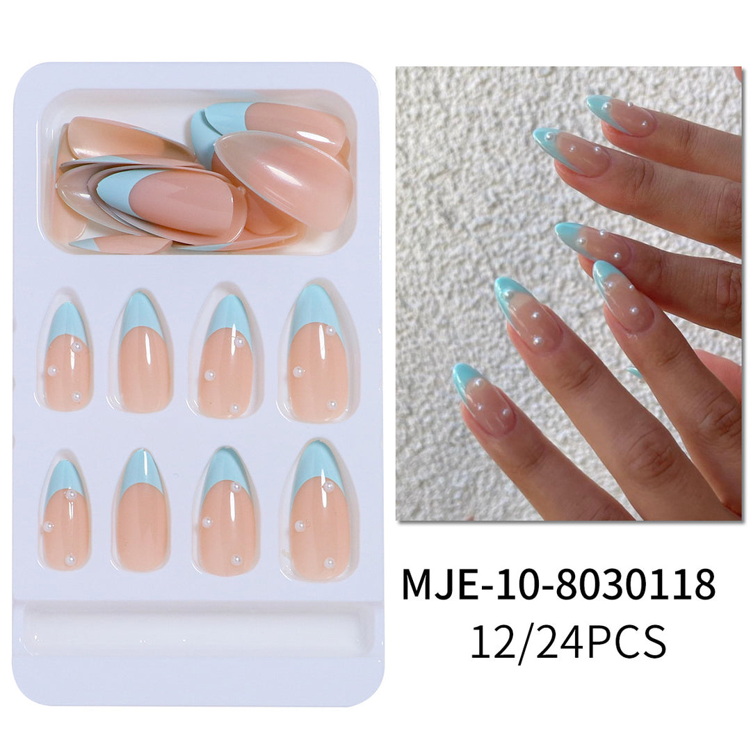 Elegant French Tip Press-On Nail Set Kalsten
