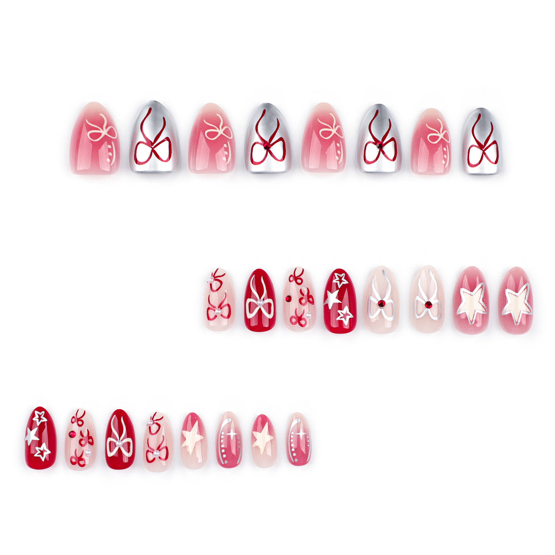 Artistic Nail Extensions with Festive Design Kalsten