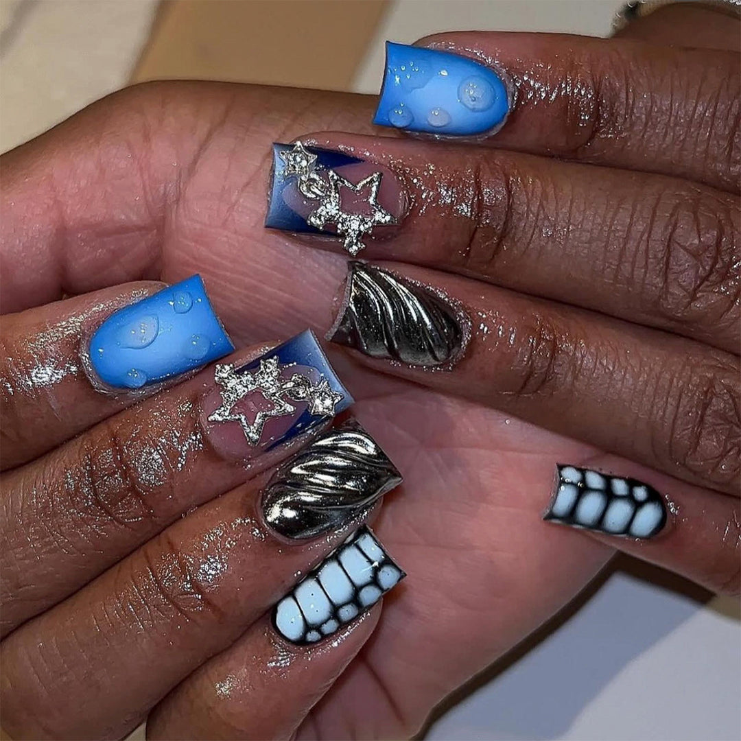Creative nail extensions with unique 3D design Kalsten