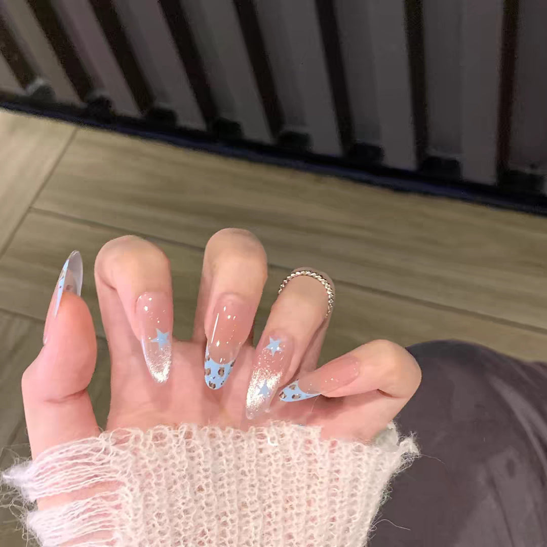 Creative Glittery Star-Themed Press-On Nails Kalsten