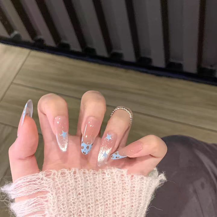 Creative Glittery Star-Themed Press-On Nails Kalsten