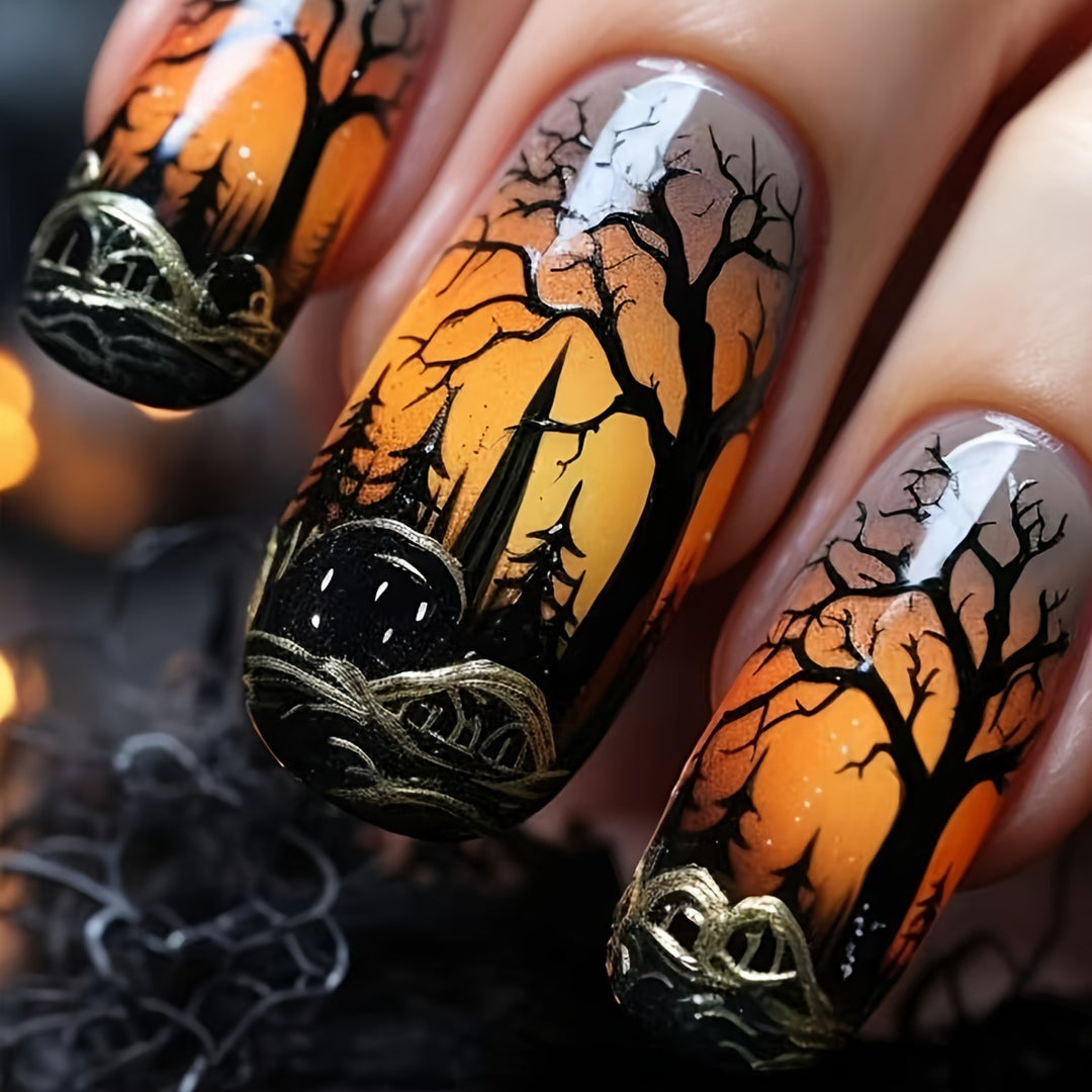 Dramatic Halloween-Themed Nail Art Kalsten
