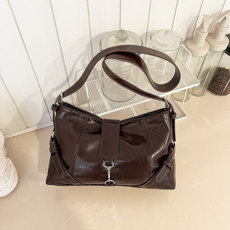 Casual Leather Shoulder Bag