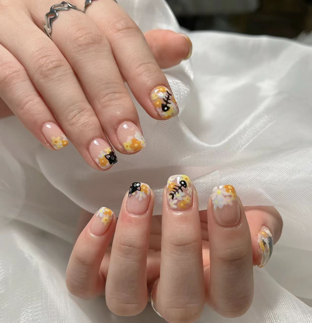 Artistic Floral Press-On Nail Set Kalsten 1787394981