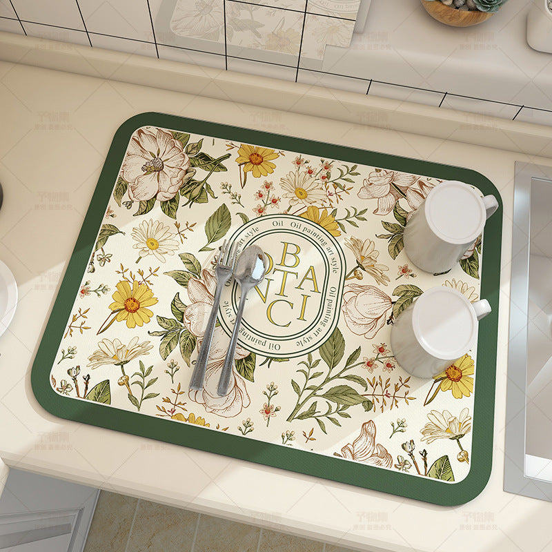 Inspirational Floral Quote Floor Mat Kalsten