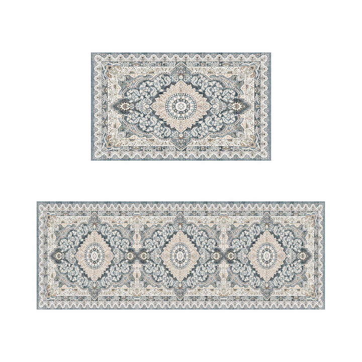 Vintage Floral Pattern Area Mat Set Kalsten
