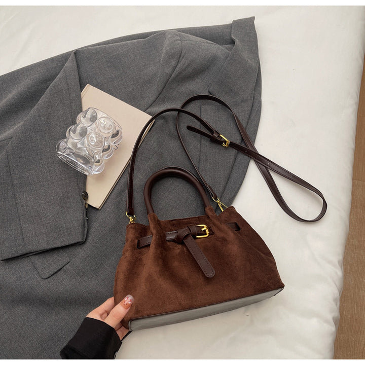 Elegant Suede Handheld Bag Kalsten