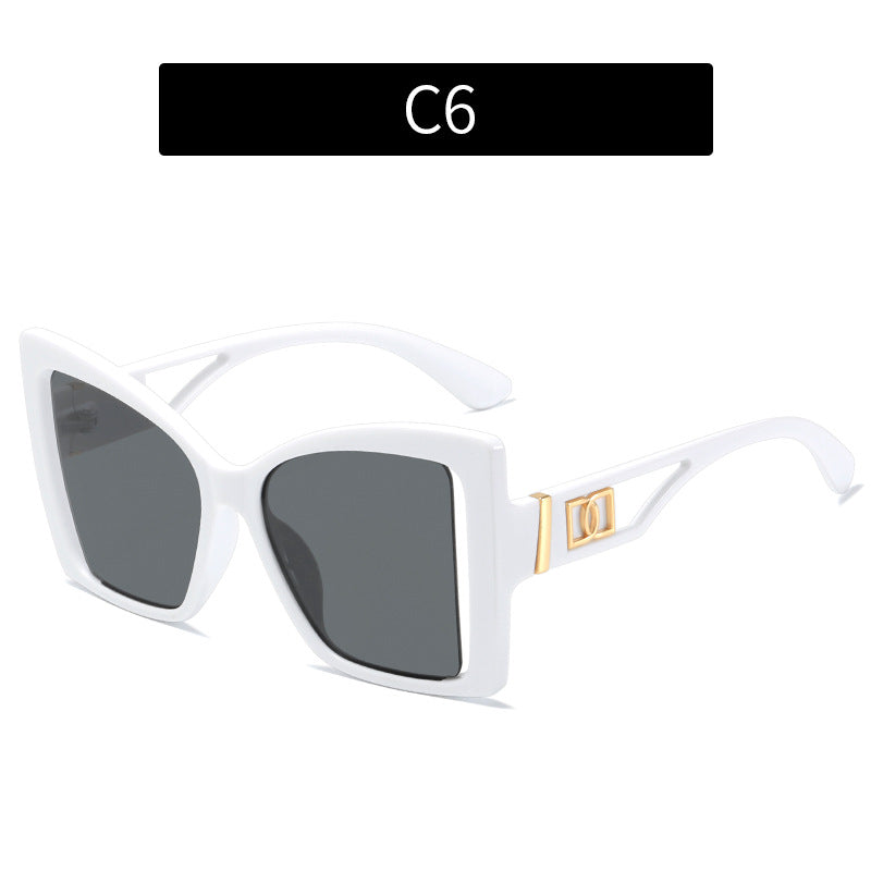 Oversized Geometric Frame Sunglasses