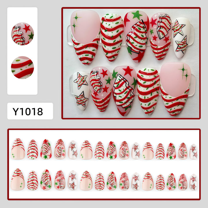 Festive artificial nails with Christmas motifs Kalsten