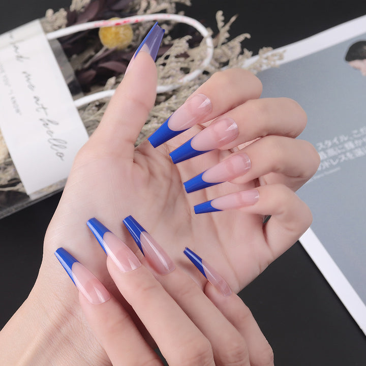 Elegant Stiletto Press-On Nail Set with Two-Tone Design Kalsten