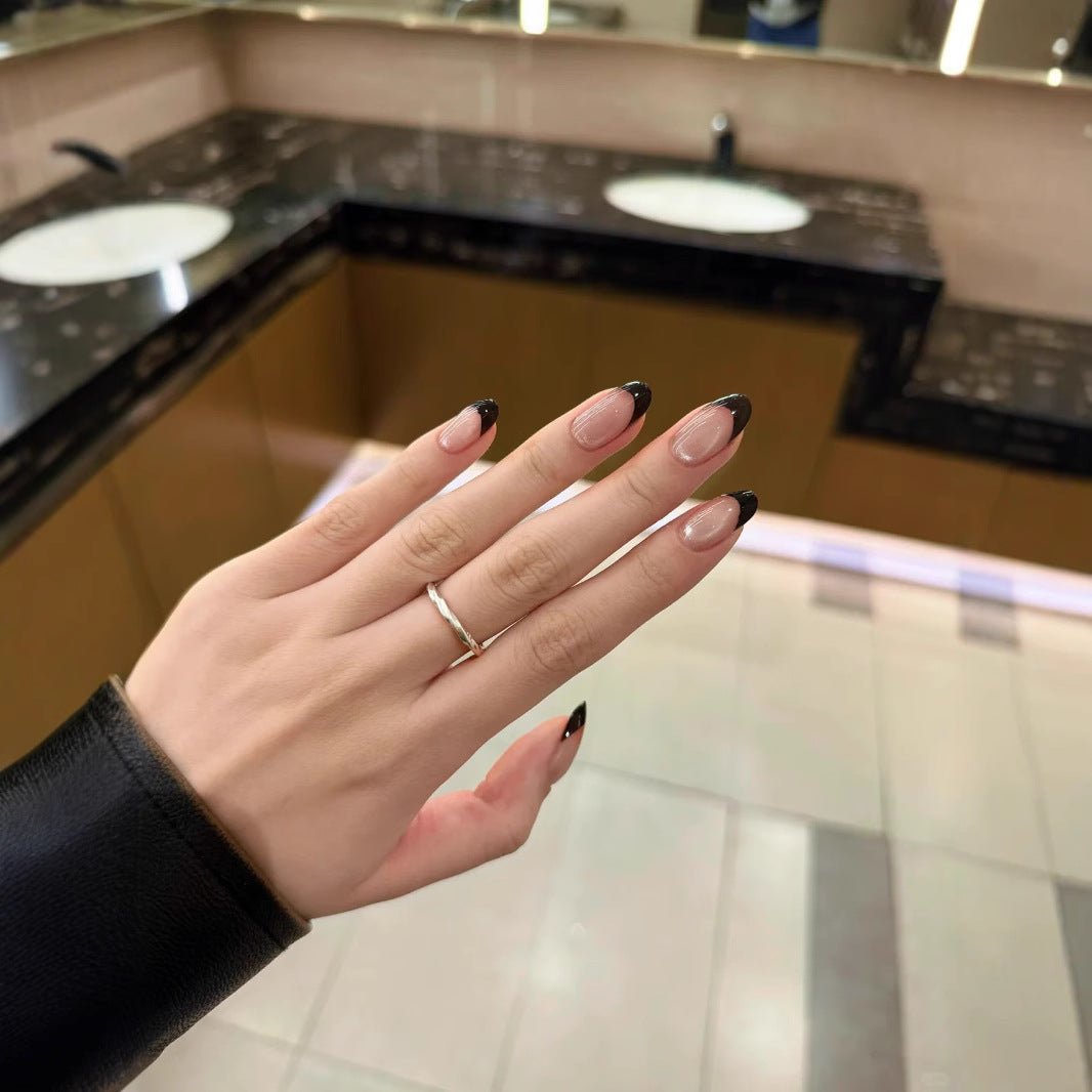 Elegant French Tip Press-On Nail Design