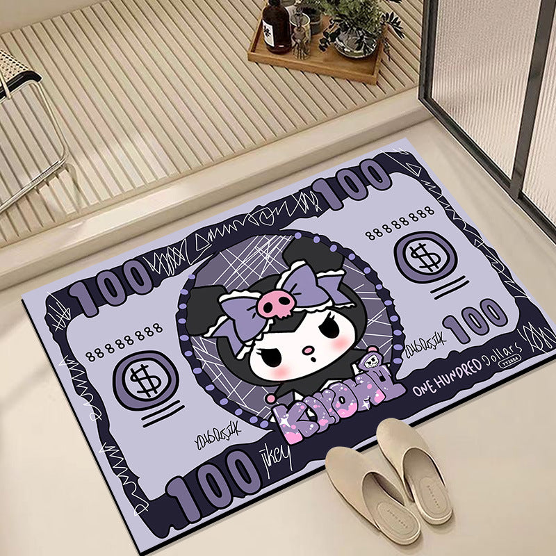 Cute Dog-Themed Plush Bath Mat