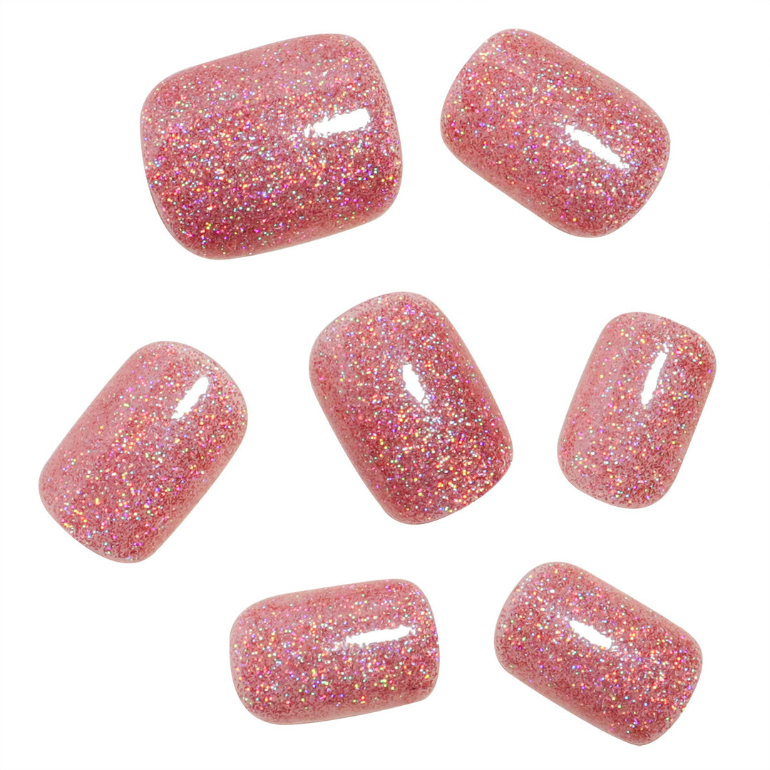 Glittery Press-On Toenail Set Kalsten
