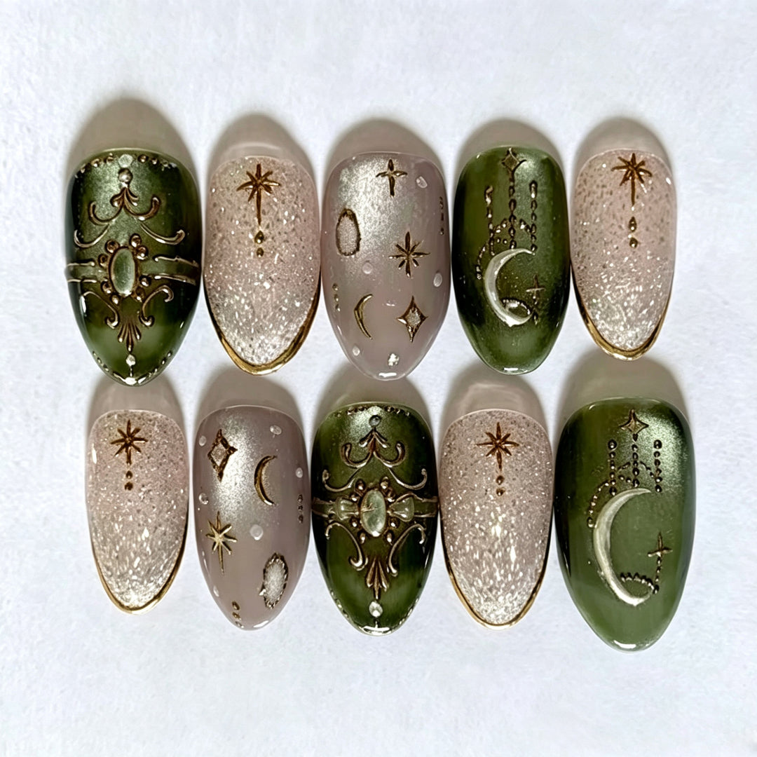 Elegant Press-On Nail Art Set