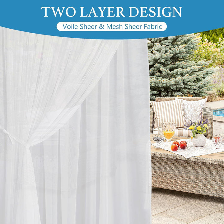 Elegant Sheer Curtain Panels with Rod Pocket Design Kalsten