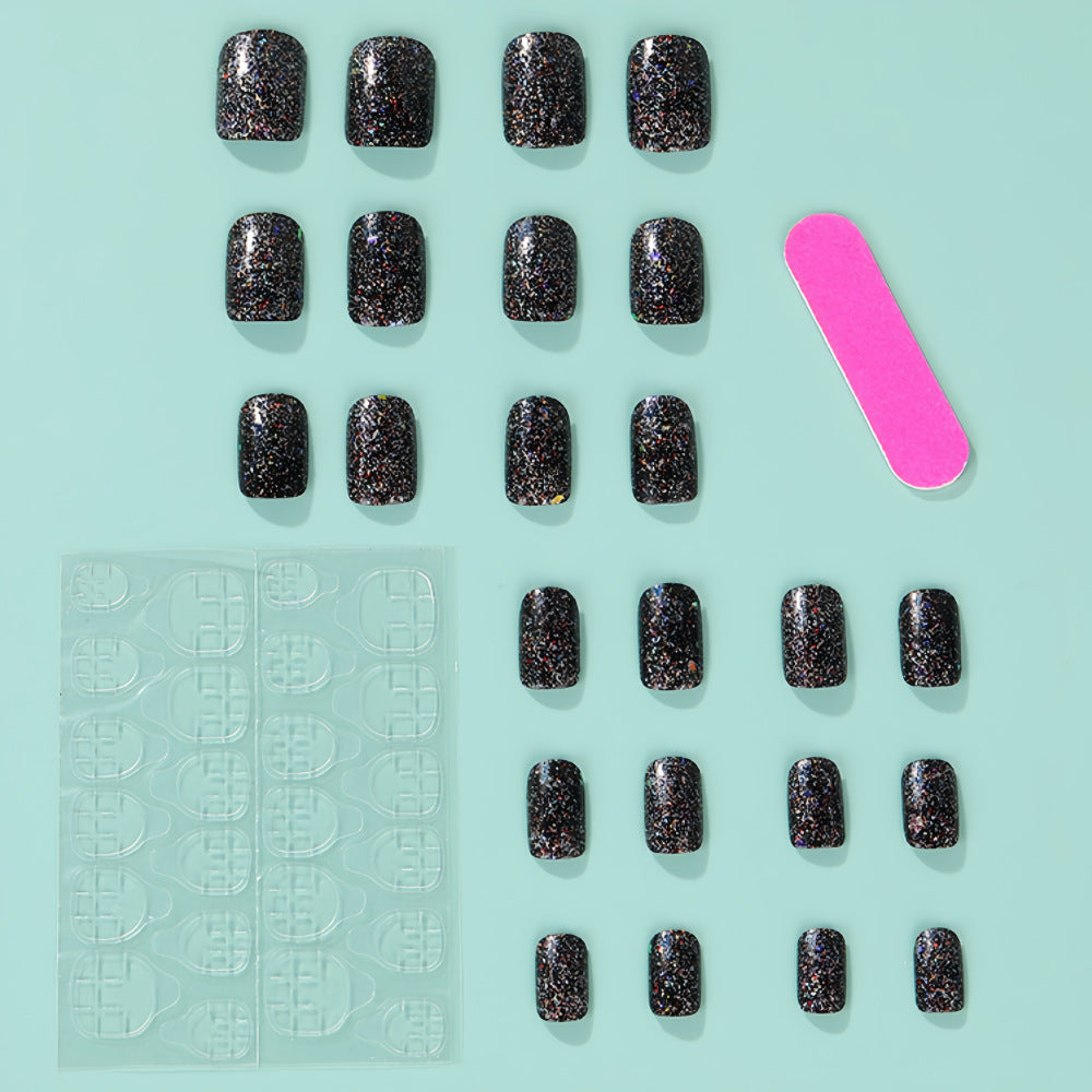 Shiny artificial nails with sparkling glitter Kalsten