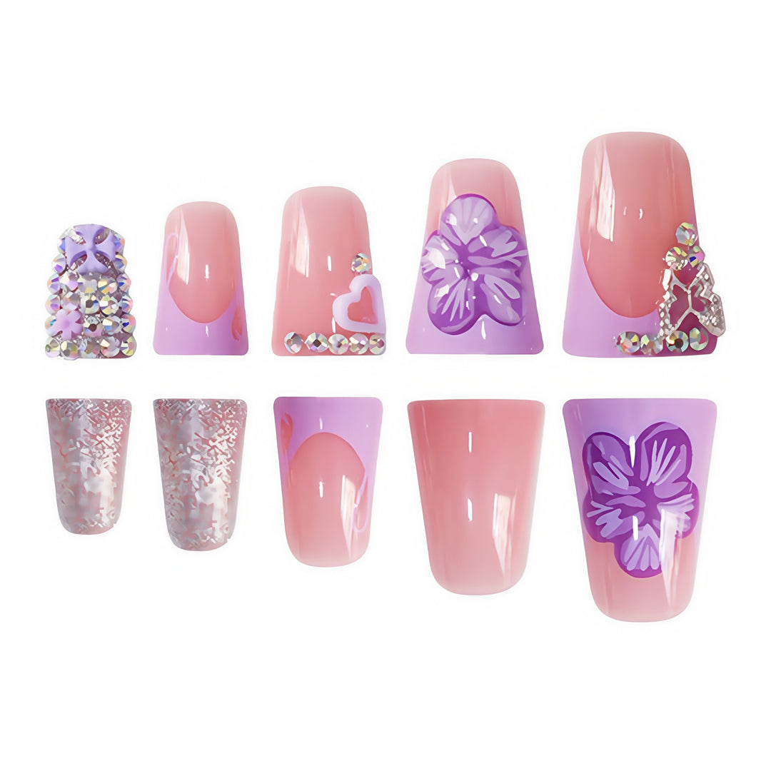 Decorative Floral Press-On Nail Extensions Kalsten 1787913819