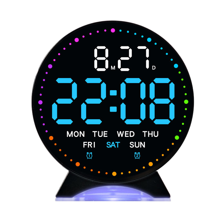 Digital alarm clock with large LED display and multifunctional display Kalsten