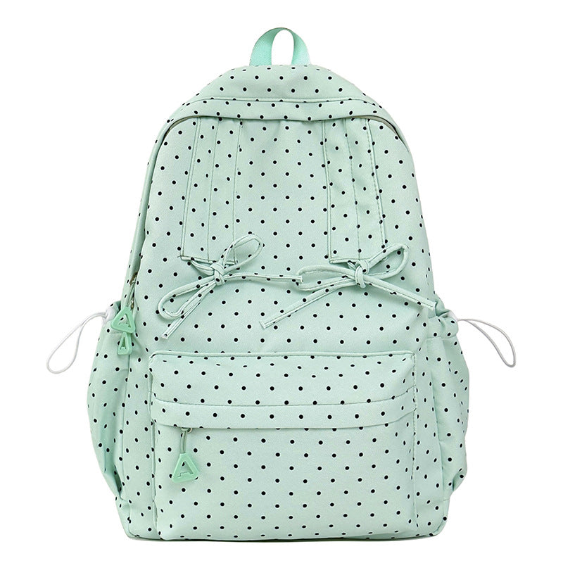Stylish Polka Dot Patterned School Backpack Kalsten
