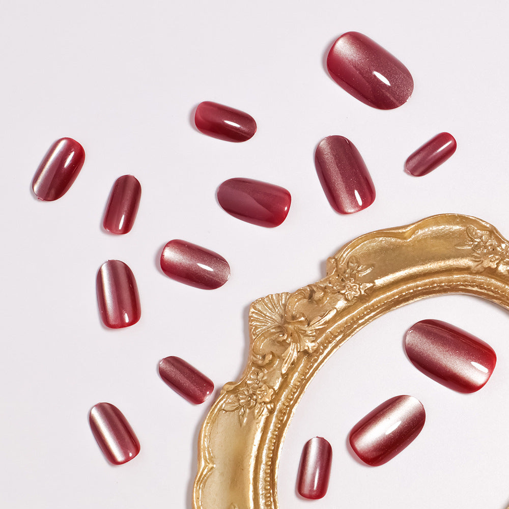 Glossy Almond-Shaped Press-On Nails Set Kalsten
