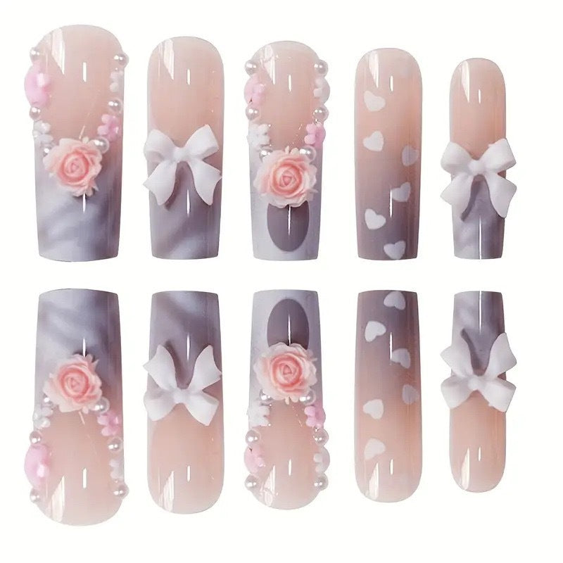 Decorative Heart-Themed Nail Wraps Kalsten