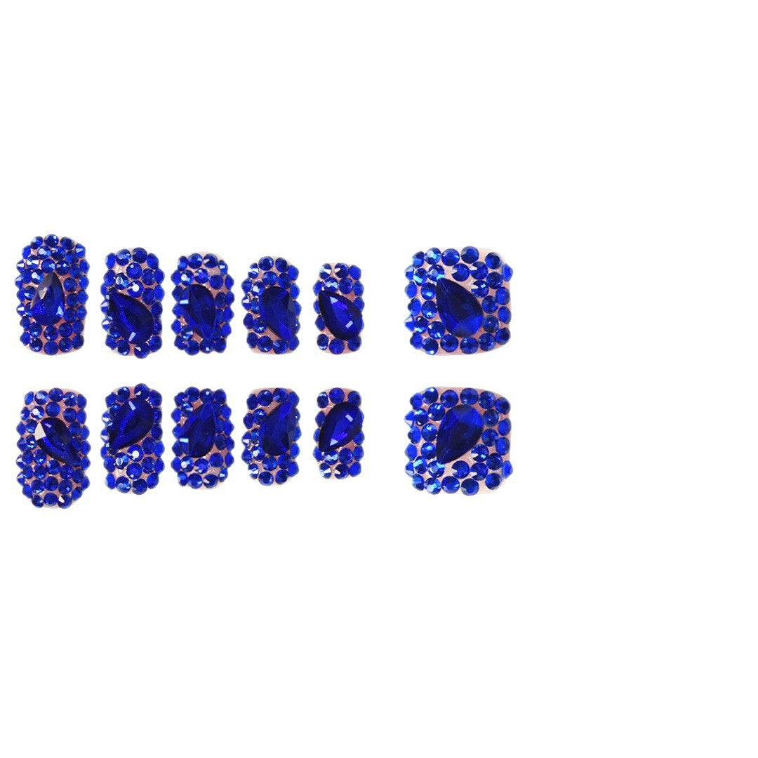 Decorative Rhinestone-Embellished Press-On Nails Kalsten