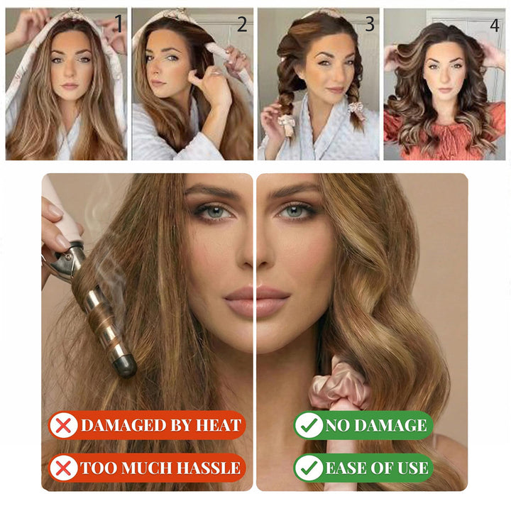 Heatless Curling Set with Headband and Accessories