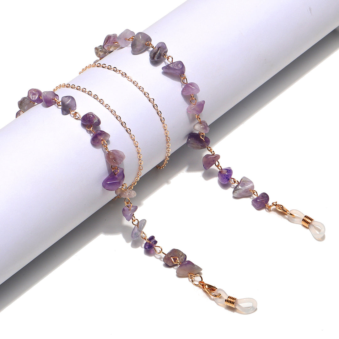 Natural Amethyst Crystal Eyewear Chain Kalsten