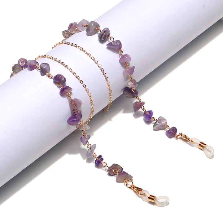 Natural Amethyst Crystal Eyewear Chain Kalsten