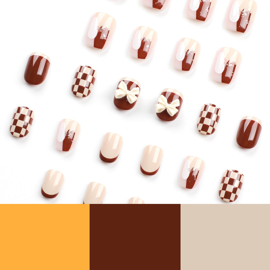 Creative Nail Art with Modern Patterns and Bow Motifs Kalsten