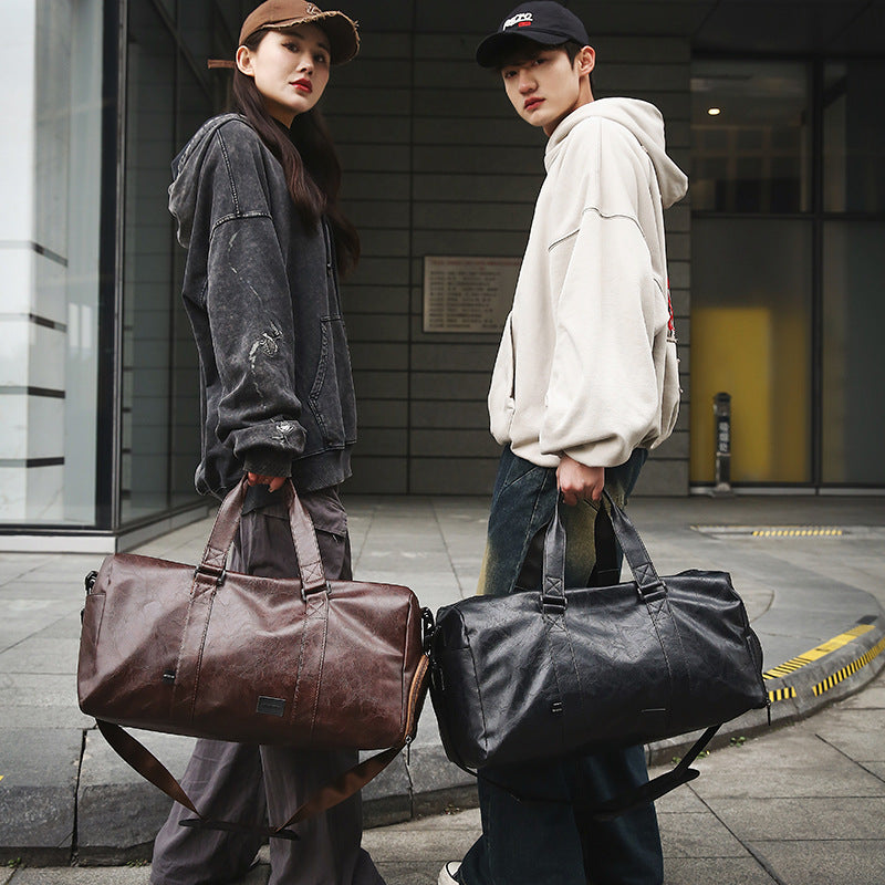 Durable Leather Weekender Duffle Bag Kalsten