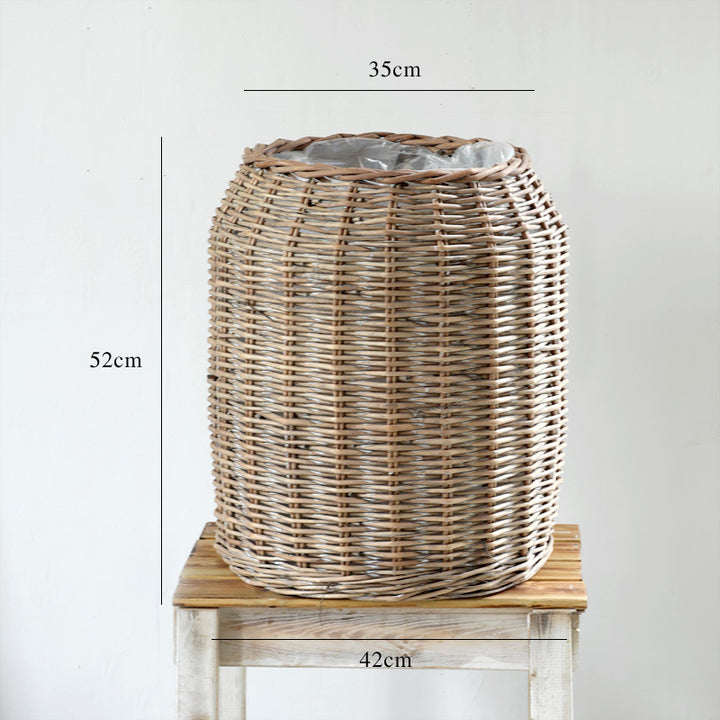 Large Handmade Laundry Basket with Natural Design Kalsten
