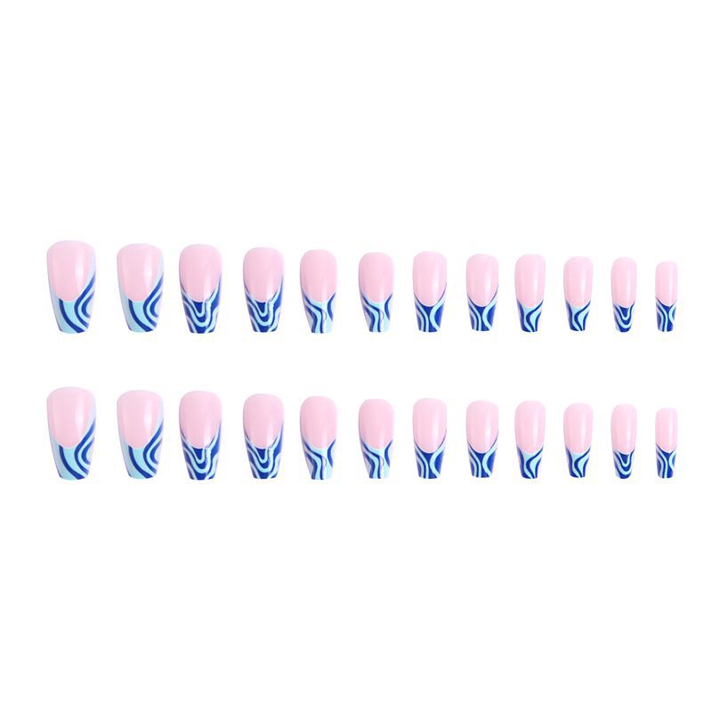 Art nails with wave pattern Kalsten