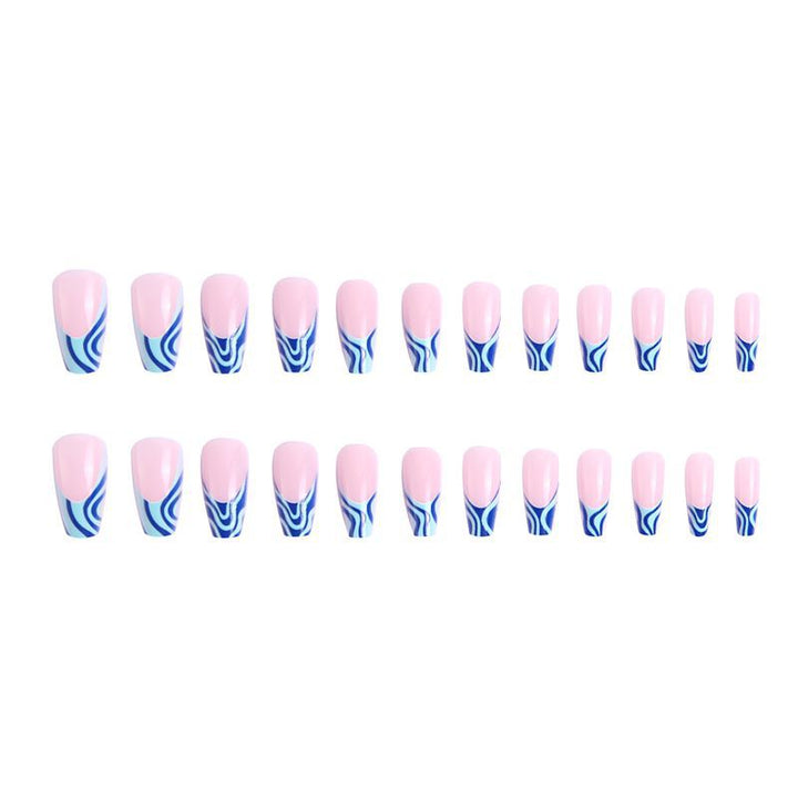 Art nails with wave pattern Kalsten