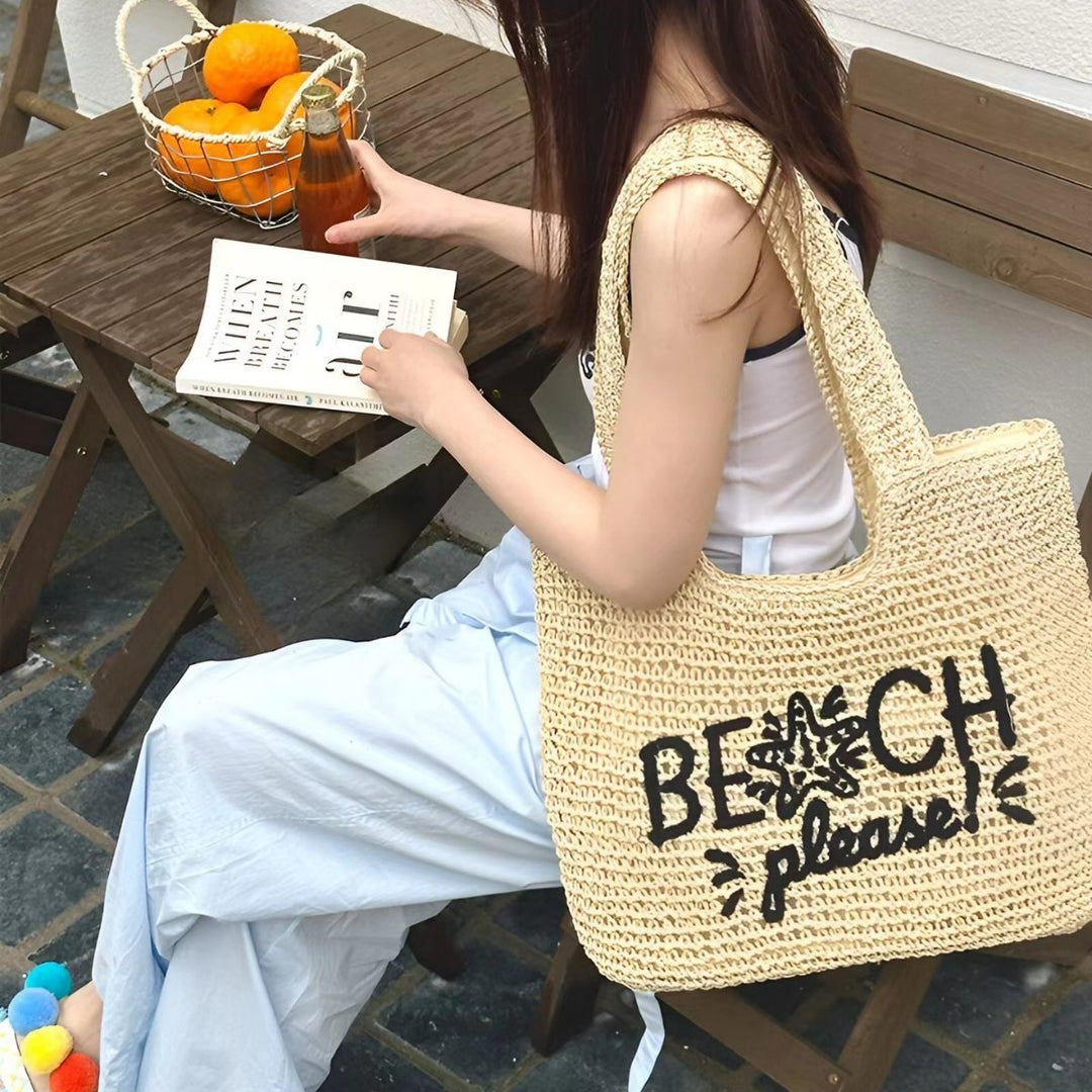Leisure bag made of braided natural material Kalsten