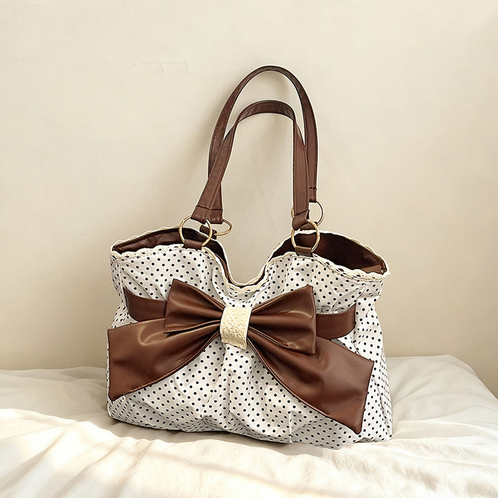 WoBow-Embellished Polka Dot Handbag Kalsten