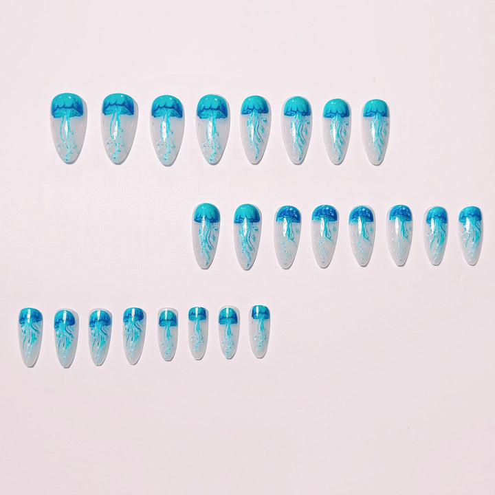 Artistic Jellyfish Design Nail Art Kalsten