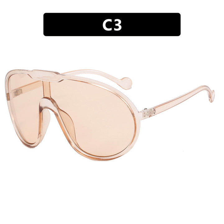 Women’s sporty sunglasses with wide frame and yellow lenses Kalsten