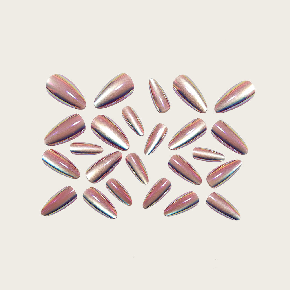 Artificial nails with holographic effect and elegant finish Kalsten
