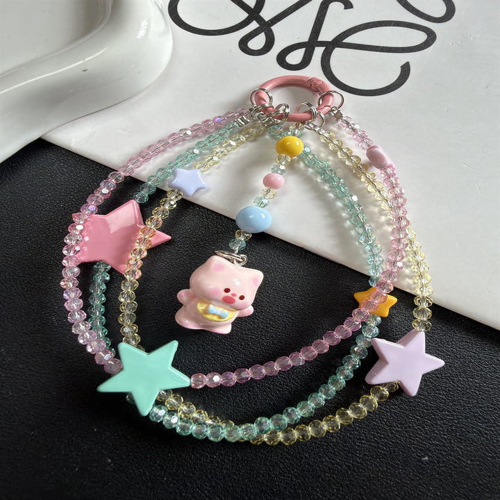 Whimsical Star and Animal Charm Lanyard Kalsten
