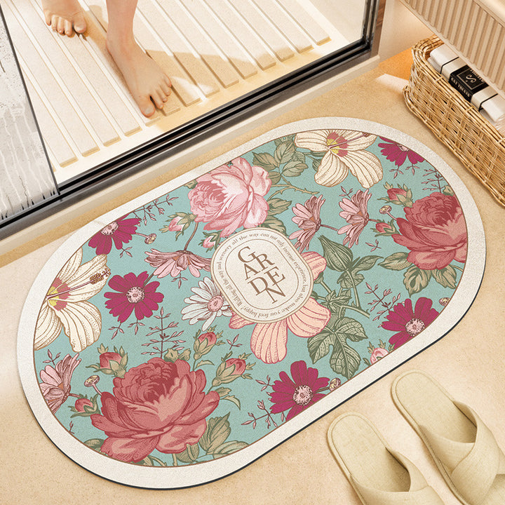 Stylish Floral Bath Mat