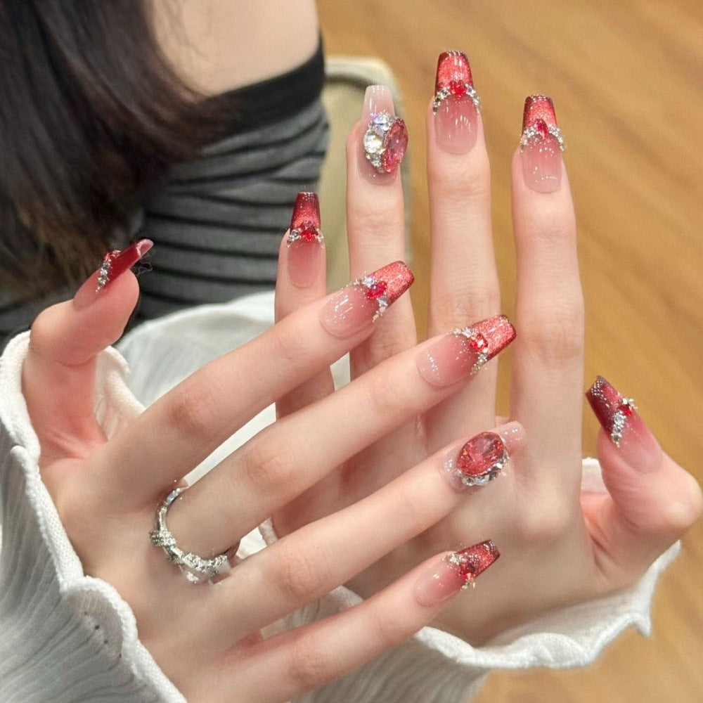 Ombre Glossy Press-On Nail Extensions Kalsten