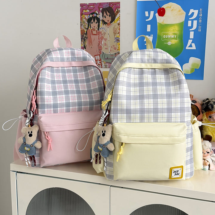 Checked Patterned Backpack Kalsten