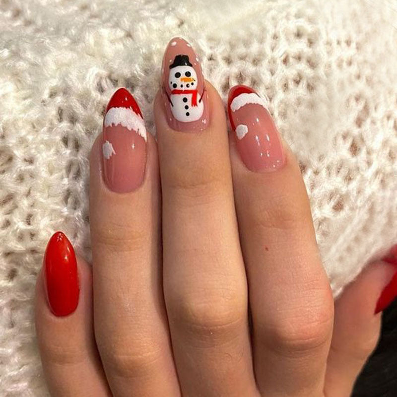 Festive Winter-Themed Press-On Nail Set Kalsten